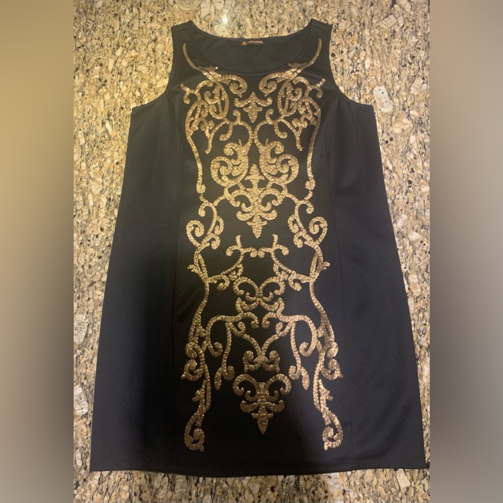 Bland gold dress
